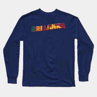 Sri Lanka Vintage style retro souvenir Long Sleeve T-Shirt